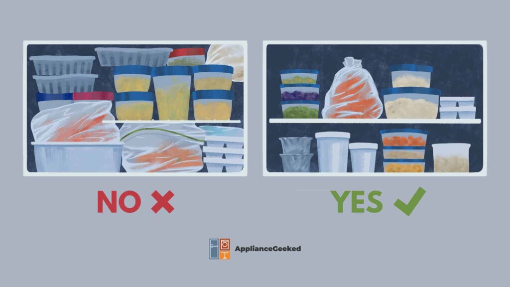 Overcrowded Freezer or Fridge