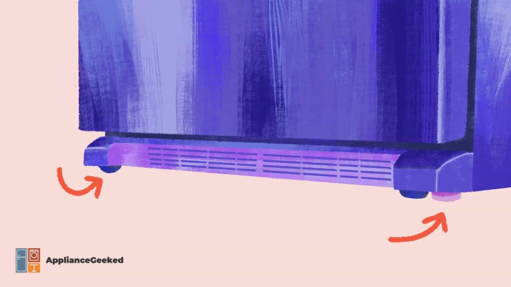 The fridge isn’t level